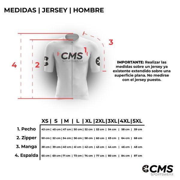 Tabla de medidas jersey hombre